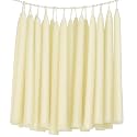 TELOSMA 24 Pack Natural Beeswax Taper Candles, 10 Inch, Dripless, Off White