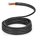 TEMCo 2 Gauge AWG 20 Ft Black Flexible Pure Copper Made in USA Welding Cable Battery Wire - Heavy Duty Solar, Inverter, Car, RV, Truck