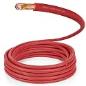 TEMCo 3/0 Gauge AWG 25 Ft Red Flexible Pure Copper Made in USA Welding Cable Battery Wire - Heavy Duty Solar, Inverter, Car, RV, Truck