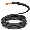 TEMCo 4 Gauge AWG 40 Ft Black Flexible Pure Copper Made in USA Welding Cable Battery Wire - Heavy Duty Solar, Inverter, Car, RV, Truck