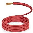 TEMCo 6 Gauge AWG 65 Ft Red Flexible Pure Copper Made in USA Welding Cable Battery Wire - Heavy Duty Solar, Inverter, Car, RV, Truck