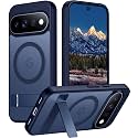 Temdan Designed for Google Pixel 11 Case 2026, [Built-in Invisible Kickstand][Compatible with MagSafe][Military Grade Shockproof] Slim Translucent Matte Phone Case-Blue