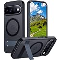 Temdan Designed for Google Pixel 11 Case 2026, [Built-in Invisible Kickstand][Compatible with MagSafe][Military Grade Shockproof] Slim Translucent Matte Phone Case-Black