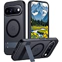 Temdan Designed for Google Pixel 11 Pro XL Case 2026, [Built-in Invisible Kickstand][Compatible with MagSafe][Military Grade Shockproof] Slim Translucent Matte Phone Case-Black