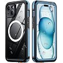 Temdan Designed for iPhone 15 Case Waterproof,Blue/Clear