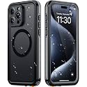 Temdan Designed for iPhone 15 Pro Max Case Waterproof, Black