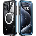 Temdan Designed for iPhone 15 Pro Max Case Waterproof,Blue/Clear