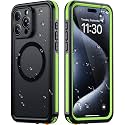 Temdan Designed for iPhone 15 Pro Max Case Waterproof, Green