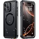 Temdan Designed for iPhone 16 Pro Case Waterproof, Black