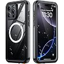 Temdan Designed for iPhone 16 Pro Max Case Waterproof, Black/Clear