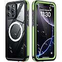 Temdan Designed for iPhone 16 Pro Max Case Waterproof, Green/Clear