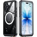 Temdan Designed for iPhone 17 Case Waterproof, Black/Clear