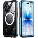 Temdan Designed for iPhone 17 Case Waterproof,Blue/Clear