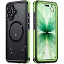 Temdan Designed for iPhone 17 Case Waterproof, Green