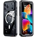 Temdan Designed for iPhone 18 Pro Max Case Waterproof, Black/Clear