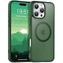 Temdan for iPhone 16 Pro Max Case, Compatible with Magsafe, Anti-Yellowing, Military-Grade Protection, Shockproof Slim Magnetic Phone Case Cover, Dark Green