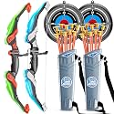 TEMI Bow and Arrow Set for Kids - Archery Toy Set - LED Light Up with Suction Cup Arrows, Target &amp; Quiver, Indoor and Outdoor Toys for Children Boys Girls