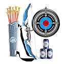 TEMI Bow and Arrow Set for Kids - Archery Toy Set - LED Light Up with Suction Cup Arrows, Target &amp; Quiver, Indoor and Outdoor Toys for Children Boys Girls
