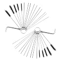 TEMI Set of 2 Carburetor cleaner tools kit Jet Cleaning Brushes Jet Pipe Cleaning Needles Carb Jet Dirt Cleaner kit 10 Brushes 20 Needles and 2 Throttle Wrench