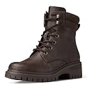 TEMOFON Women's Combat Ankle Boots Water Resistant Side Zipper Casual Shoes