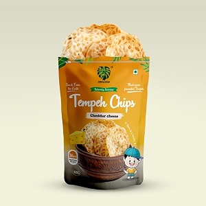 tempehchennai chips protein chips cheddar cheese seasoning plant basedvegvegan proteingut-friendlyhigh fiberlow carbno maida - 120 gm