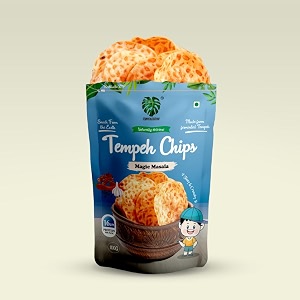tempehchennai tempeh chips protein chips magic masala - vegvegan proteindairy amp gluten freegut-friendlyhigh fiberlow carbno maida100 grams