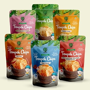 tempehchennai protein chips high protein assorted tempeh chips pack of 7 x 100 gms  700 gms entire collection -100 vegetarianvegan protein  gluten free  gut-friendly  high fiber  low carb
