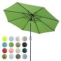 Tempera Patio Market Outdoor Table Umbrella with Auto Tilt and Crank, Large Sun Umbrella with Sturdy Pole &amp; Fade Resistant Canopy, Easy to Set