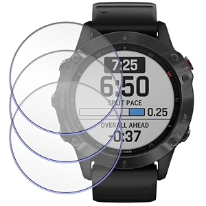 3 pack screen guard compatible with garmin forerunner 165165 music amp fenix 66 sapphire  fenix6 pro6 pro solar 47mm amp fenix8 fenix 8 se 43mm screen protector not a tempered glass