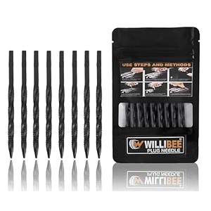 willibee tempered spiral needle  45mm thick 12cm long  replacement needle for t handle tool for tubeless tyre puncture kits  heavy-duty durable amp rust-resistant 8pcs
