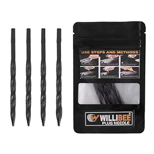 willibee tempered spiral needle  45mm thick 12cm long  replacement needle for t handle tool for tubeless tyre puncture kits  heavy-duty durable amp rust-resistant 4pcs