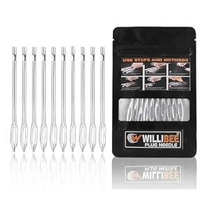 willibee tempered split eye needle  4mm thick 105cm long  replacement needle for t handle tool for tubeless tyre puncture kits  heavy-duty durable amp rust-resistant pack of 10