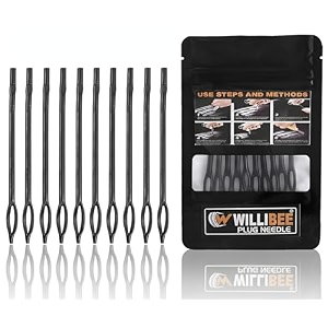 willibee tempered split eye needle  4mm thick 105cm long  replacement needle for t handle tool for tubeless tyre puncture kits  heavy-duty durable amp rust-resistant 10pcs