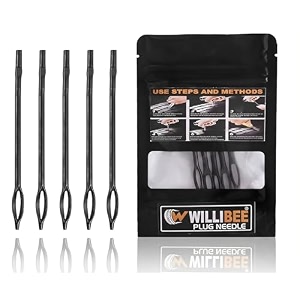 willibee tempered split eye needle  4mm thick 105cm long  replacement needle for t handle tool for tubeless tyre puncture kits  heavy-duty durable amp rust-resistant 5 pcs