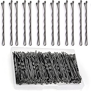 temperia bobby hair pins for women amp girls pack of 100 with storage box 6cm long  stylish bob hairpins for hairstyling  hair styling accessories clips black