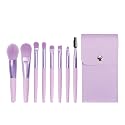 TEMPERIA (Pack of 8) Small Size Makeup Brush Set - Soft Bristles Make Up Brushes Sets Kit for Foundation, Concealers, Eyeshadow, Blush, Compact Face Powder, Highlighter, Contour, Blending Eye Liner - With Pouch (Random Colors