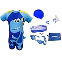 Tempest Boys Swimming Kit| Swimming Costume | Swim Suit Set| Swimwear | Swimming Dress | One-Piece Swimwear | Kids Swimsuit Boys Swimming Dress Goggles Cap Ear Plug Nose Clip with KIT Bag