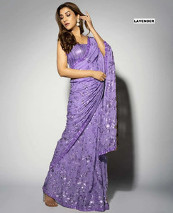 fabwomen temple border mysore art silk saree with unstitched blouse purple