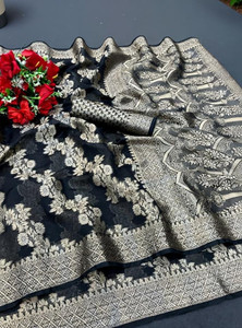fabwomen temple border mysore art silk saree with unstitched blouse