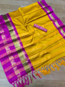 Fabwomen Temple Border Mysore Art Silk Saree with Unstitched Blouse