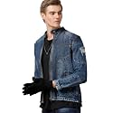 Slim Fit Men39s Denim Biker Jacket