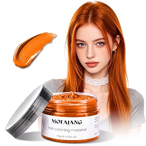 temporary hair color spray natural hair coloring wax material disposable hair styling clay ash for cosplay party masquerade halloween orange 423 ounce pack of 1