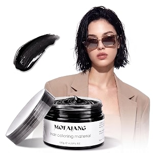 temporary hair color spray natural hair coloring wax material disposable hair styling clay ash for cosplay party masquerade halloween black 423 ounce pack of 1