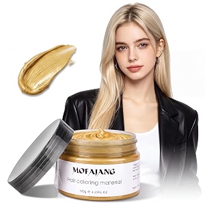 temporary hair color spray natural hair coloring wax material disposable hair styling clay ash for cosplay party masquerade halloween gold 423 ounce pack of 1