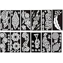 Temporary Mehndi Hand Stencil Sticker for Women Easy Henna Design for Front and Back Hand for Wedding Festival and Party Single Use (New 20)