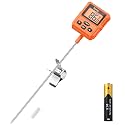 TempPro TP511 Digital Candy Thermometer with Pot Clip, Programmable Instant Read Food Meat Thermometer with 10'' Long Probe for Baking Grilling Oil Deep Fry Fathers Day Gift (Previously ThermoPro)