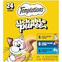 Temptations Creamy Puree Cat Treats, Chicken, Salmon & Tuna, 24 Count
