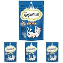 Temptations Crunchy Cat Treats, Savoury Salmon Flavour, 85 g, Goodness of Protein, Vitamins & Minerals, Soft Inside Crunchy Outside (Pack of 4), Adult, Chunk