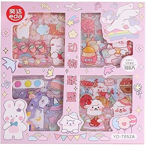 cute amp colourful stickers design mix packaging type box multicolor kbx-2047