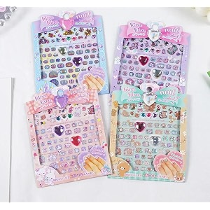 nail stickers for nail art - 4 sheets self adhesive diy nail art decoration mobile backcover sticker forgirlssl-aqnpack of 4 sheets